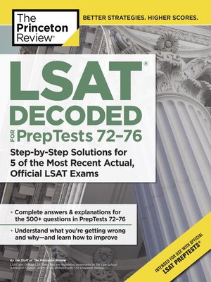 cover image of LSAT Decoded (PrepTests 72-76)